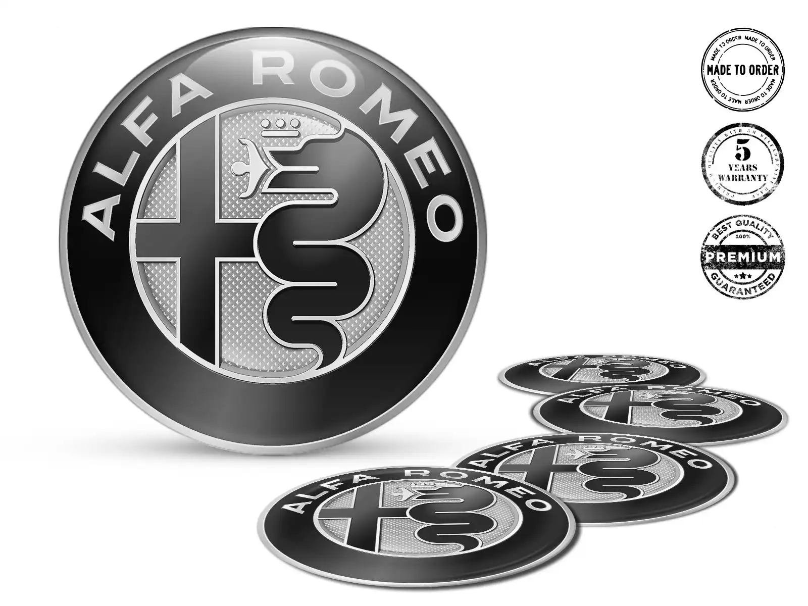 Alfa Romeo Aufkleber Dome Stil Premium Radlogos